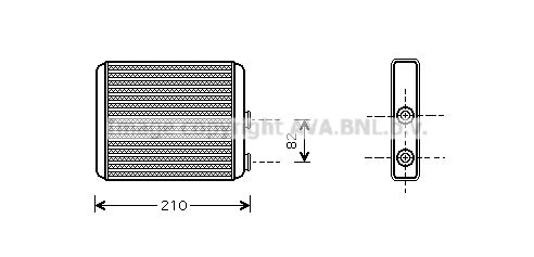 AVA QUALITY COOLING Soojusvaheti,salongiküte OL6353